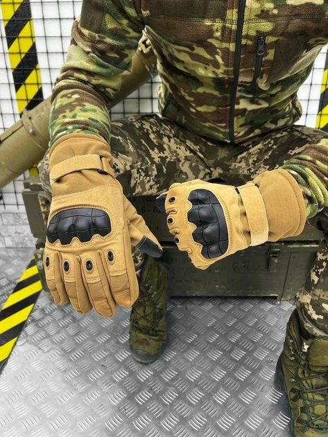 Тактичні/військові зимові рукавички з посиленою накладкою Coyote/Койот (51352) - зображення 1