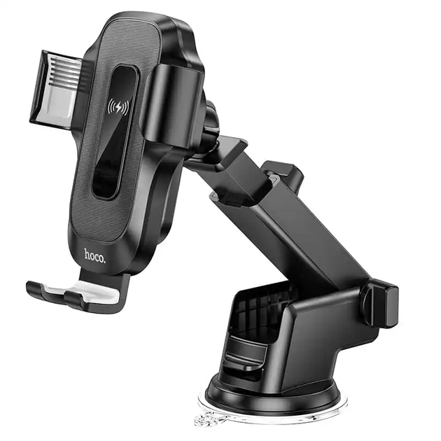 Автотримач для телефона з БЗП HOCO HW3 Wise automatic induction wireless fast charging car holder(center console) Black (6931474791849) - Фото 1 Автотримач для телефона з БЗП HOCO HW3 Wise automatic induction wireless fast charging car holder(center console) Black (6931474791849) - изображение 1