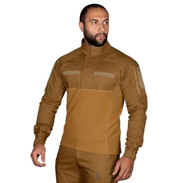 Рубашка боевая тактическая полевая износостойкая рубашка для силовых структур 7196(L) койот (OPT-30181) - изображение 1