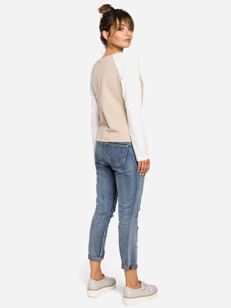 Лонгслів довгий жіночий BeWear B047 86927 M Бежевий (5902041192858) - зображення 4