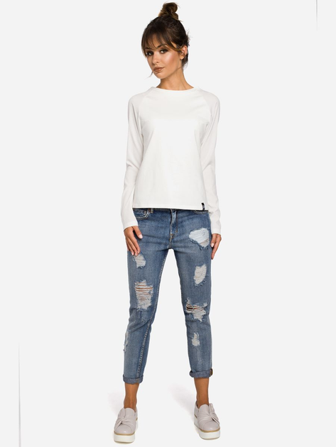 Longsleeve damski BeWear B047 86928 L Ecru (5902041192896) - obraz 3