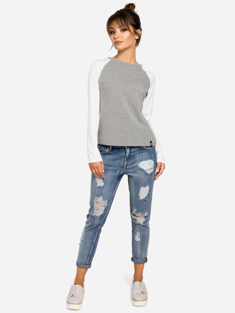 Longsleeve damski BeWear B047 86929 L Szary (5902041192940) - obraz 3