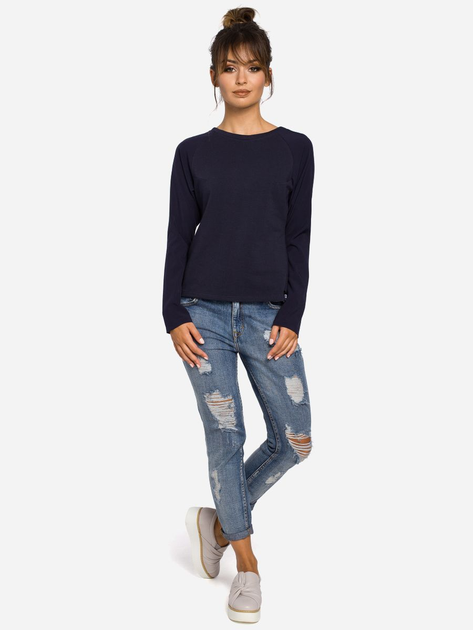 Лонгслів довгий жіночий BeWear B047 86930 L Темно синій (5902041192995) - зображення 3