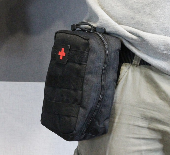 Підсумок аптечка на пояс з molle військова аптечка сумка - підсумк Tactic армійська тактична аптечка (1020-black) - зображення 2