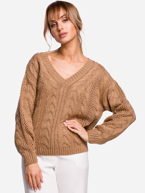 Пуловер жіночий Made Of Emotion M510 S/M Бежевий (5903068466458) - зображення 1