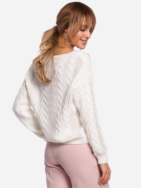Пуловер жіночий Made Of Emotion M510 L/XL Екрю (5903068466489) - зображення 2