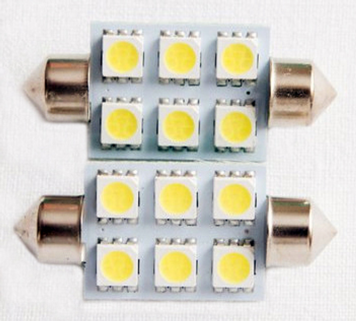 Żarówka samochodowa Bottari Festoon LED T11 C5W 6 SMD 12 V 5 W 2 szt. (8052194178760) - obraz 3