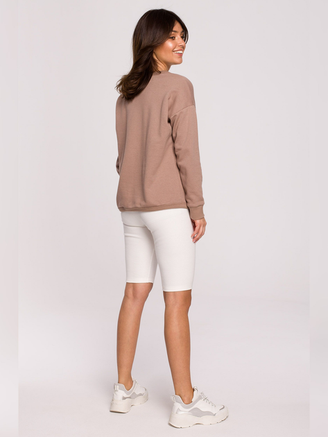 Bluza damska bez kaptura elegancka BeWear B225 1130344 M Cappuccino (5903887655880) - obraz 4
