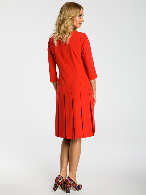 Sukienka trapezowa damska Made Of Emotion M336 S Czerwona (5902041197068) - obraz 2