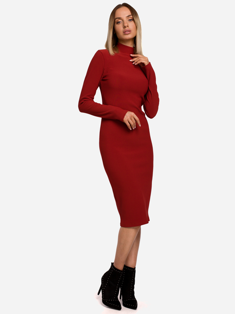 Sukienka z golfem damska Made Of Emotion M542 M Czerwona (5903068491801) - obraz 1
