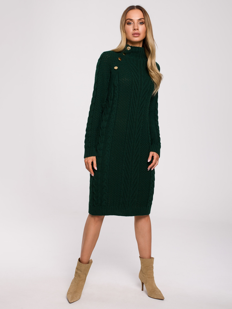 Sukienka sweterkowa damska Made Of Emotion M635 S/M Zielona (5903887632935) - obraz 1