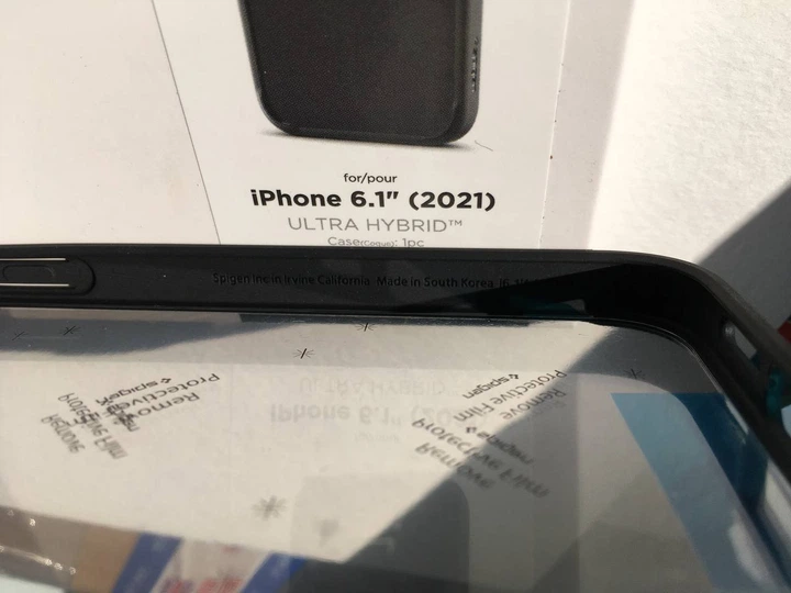Чохол протиударний Spigen Ultra Hybrid для Iphone 13/14 Matte Black Прозорий ACS03523 - зображення 3