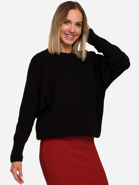 Sweter damski luźny Made Of Emotion M537 L/XL Czarny (5903068487088) - obraz 1