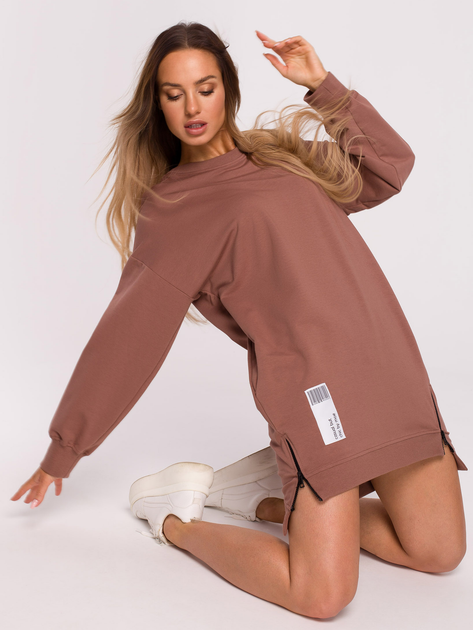 Туніка жіноча Made Of Emotion M676 S Коричнева (5903887665506) - зображення 3