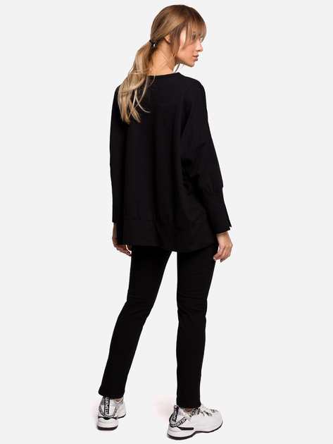 Bluza damska bez kaptura oversize Made Of Emotion M491 S/M Czarna (5903068474910) - obraz 6