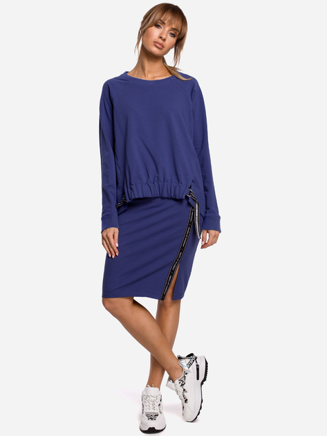 Bluza damska bez kaptura Made Of Emotion M492 M Indigo (5903068475221) - obraz 3