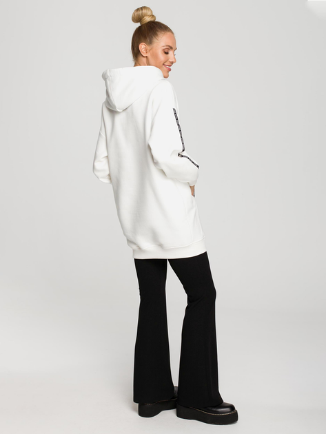 Bluza damska z kapturem oversize Made Of Emotion M696 M Ecru (5903887673488) - obraz 5