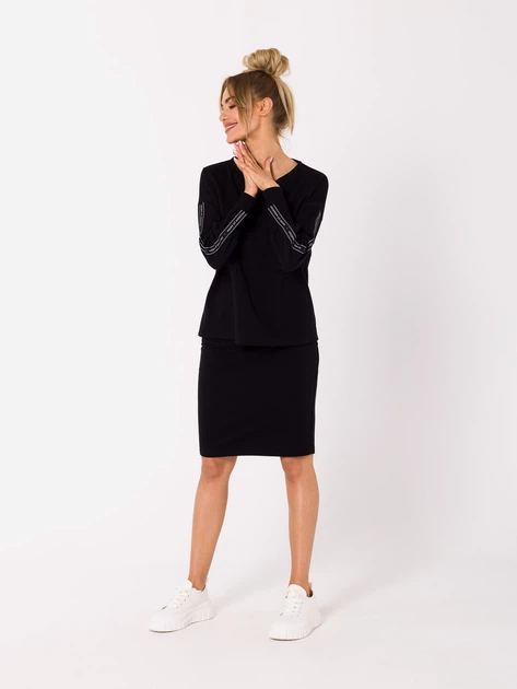 Світшот жіночий Made Of Emotion M727 XL Чорний (5903887695503) - зображення 3