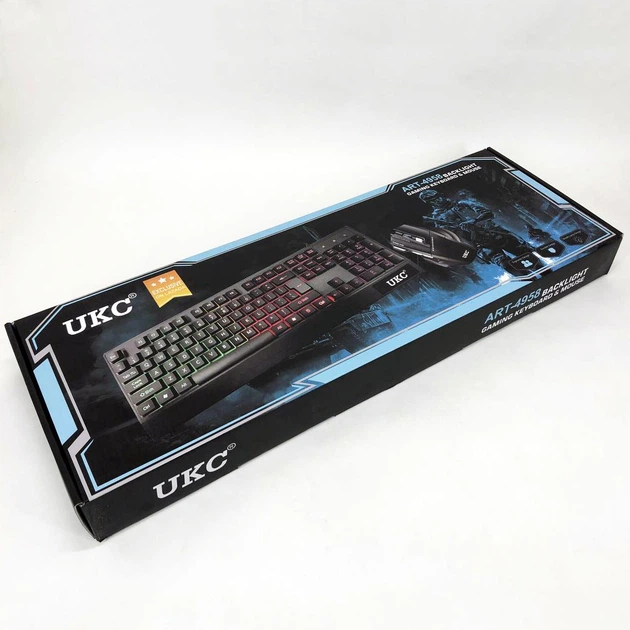 Клавіатура+мишка з LED підсвічуванням від USB UKC M-710. - зображення 7