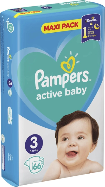 Підгузки Pampers Active Baby Розмір 3 (6-10 кг) 66 шт (8001090950659) - зображення 3