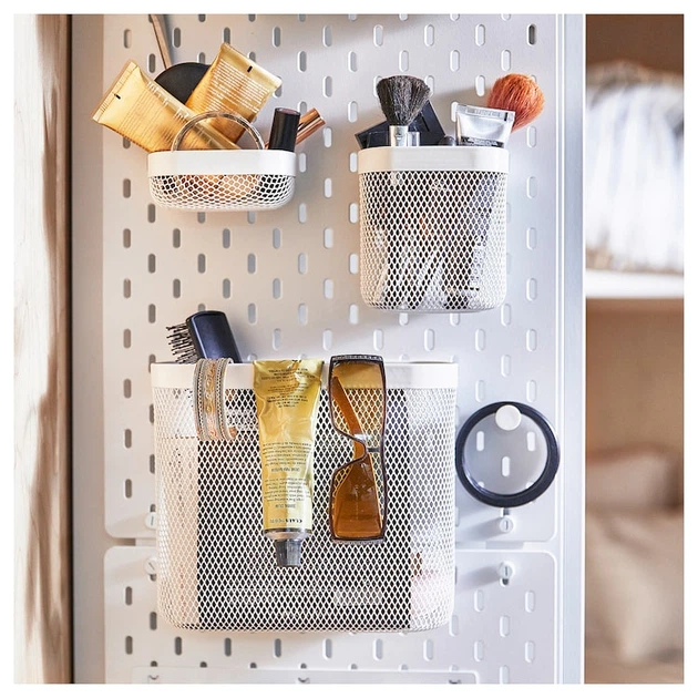 Контейнеры 3 шт для органайзера на стену IKEA SKÅDIS белый 505.177.60 - изображение 7