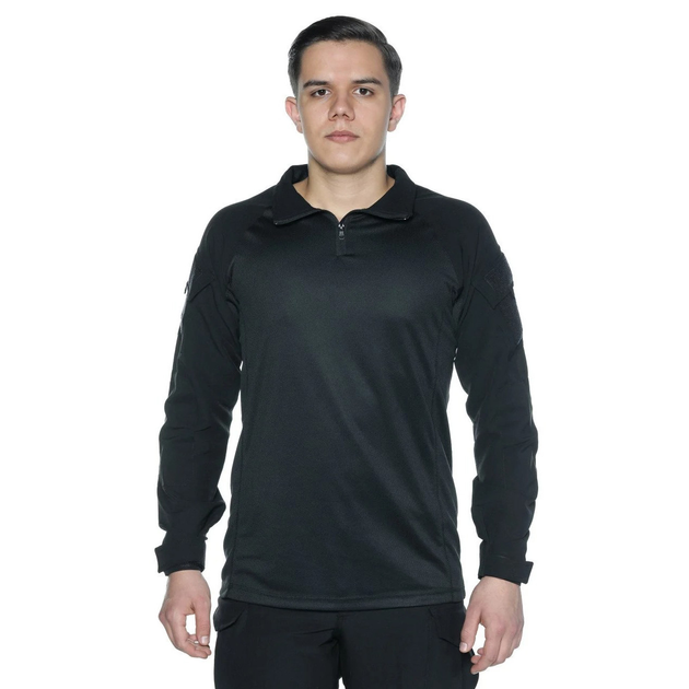 Рубашка мужская тактическая боевая с длинным рукавом, футболка армейская для военных и армии ВСУ, Черный XL - изображение 2
