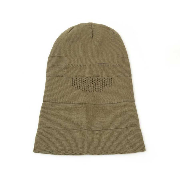 Тепла шапка хакі, зимова трикотажна балаклава Розмір універсальний - зображення 2