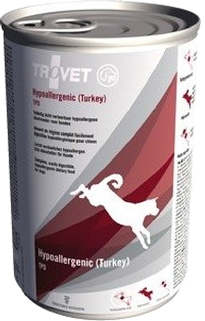 Mokra karma dla psów Trovet Hypoallergenic TPD ze swieżym indykiem 400 g (8716811000758) - obraz 1