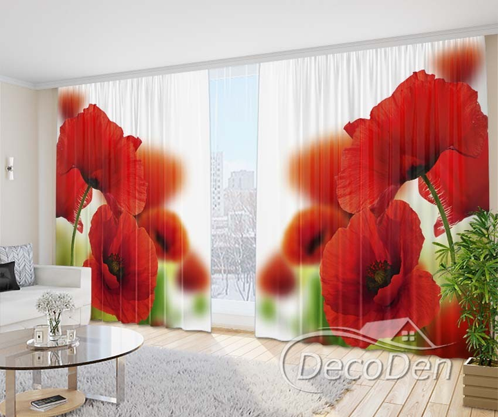3D - Фото Штори і тюль PHOTODECOR "Маки" - зображення 2