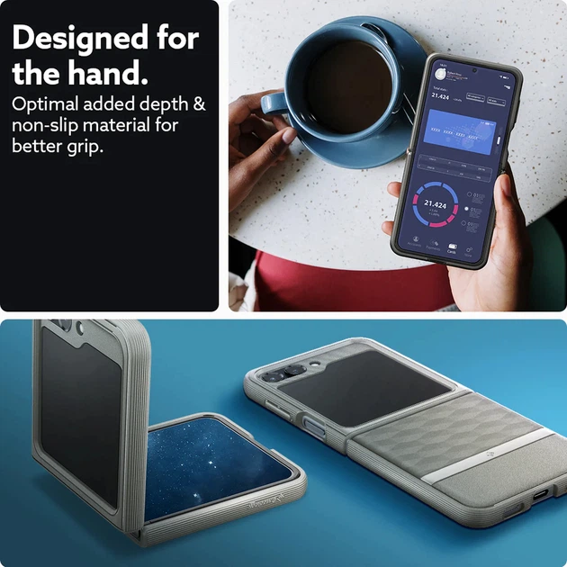 Чехол Caseology Parallax для Samsung Galaxy Flip 5 Ash Gray (ACS06243) - Фото 10 Чехол Caseology Parallax для Samsung Galaxy Flip 5 Ash Gray (ACS06243) - изображение 10