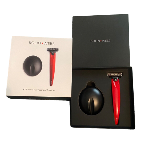 Подарочный набор Бритва Bolin Webb R1-S Mach3 Razor Monza Red с подставкой 1 картридж - изображение 7