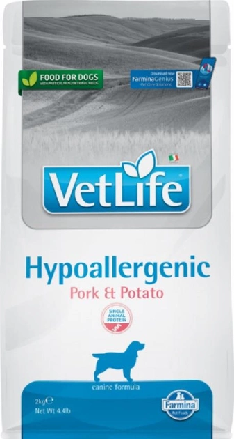 Sucha karma dla psów Farmina Vet Life Nat Hypoallergenic Pork Potato Adult 2 kg (8010276040954) - obraz 1