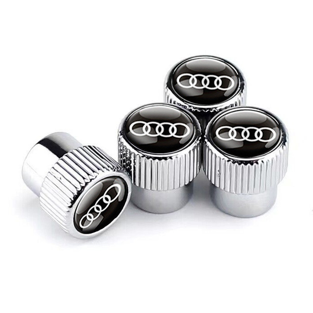 Набор защитных колпачков SUNROZ Caps на ниппель для автомобиля Ауди Premium Style Silver Audi 4 штуки (A-67585) - изображение 2