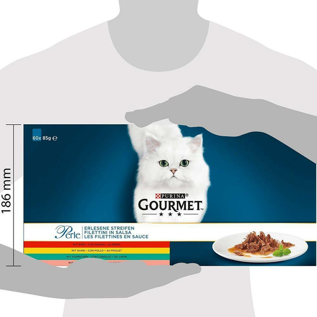 Вологий корм для котів Gourmet Perle філе в соусі 60 шт х 85 г (7613035826915) - зображення 5