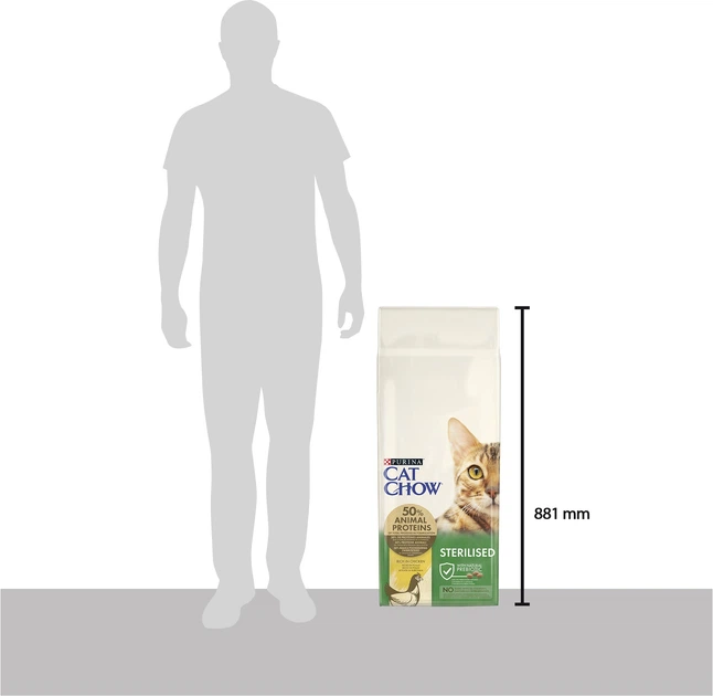 Сухой корм для взрослых стерилизованных кошек Purina Cat Chow Sterilised с курицей 15 кг (7613032233051) - изображение 5