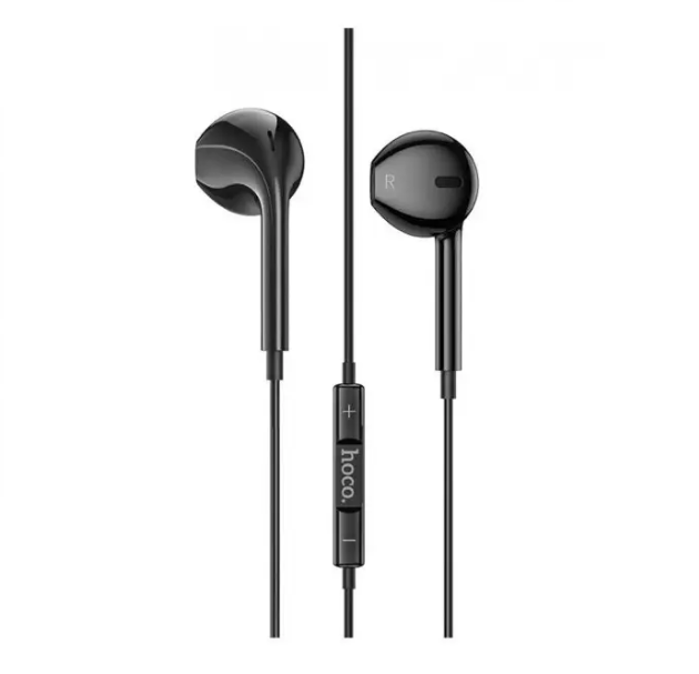 Дротові навушники гарнітура Hoco Crystal joy Type-C 1.2м Black - зображення 6