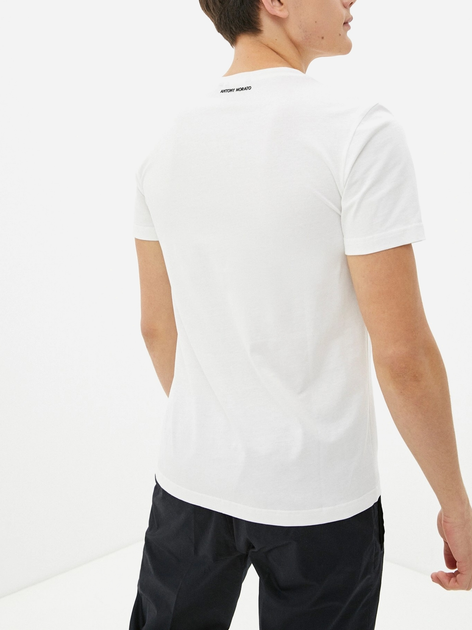 T-shirt męski z nadrukiem Antony Morato MMKS02011FA100144-1011 XL Kremowy (8052136121748) - obraz 2