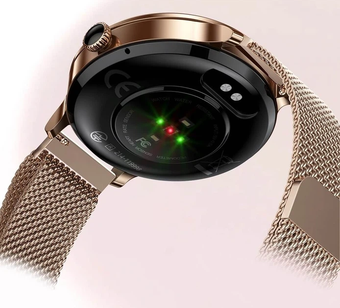 Смарт-годинник жіночий LEMFO NX7 Gold (розмова, тонометр, пульсоксиметр) Amoled екран - Фото 5 Смарт-годинник жіночий LEMFO NX7 Gold (розмова, тонометр, пульсоксиметр) Amoled екран - зображення 5