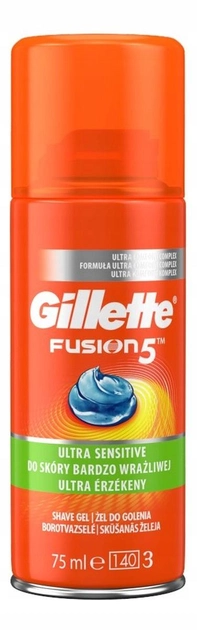 Гель для гоління Gillette Fusion5 Ultra Sensitive 75 мл (7702018464876) - зображення 1