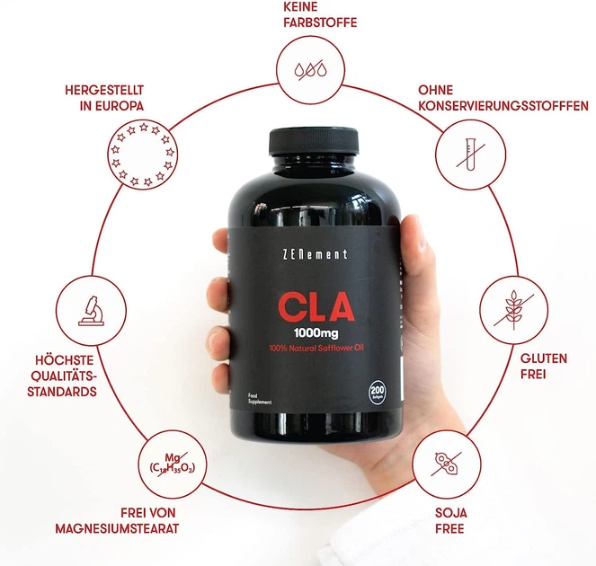 CLA (КЛК) 1000 мг Zenement - 200 капсул - Фото 2 CLA (КЛК) 1000 мг Zenement - 200 капсул - зображення 2