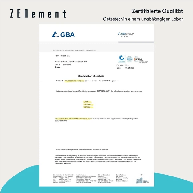 Комплекс глюкозаміну з хондроїтином Zenement - 180 капсул - зображення 6