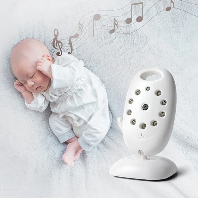 Бездротова відеоняня Baby Monitor з термометром та колисковими Білий (1013-033-00) - зображення 7