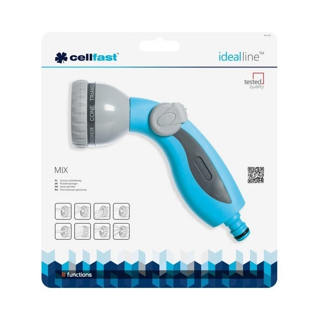 Пистолет ороситель Cellfast Mix 8 функций 52-055 - Фото 2 Пистолет ороситель Cellfast Mix 8 функций 52-055 - изображение 2