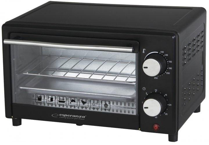 Электрическая печь настольная Esperanza EKO007 Calzone 10L 900W черная ...