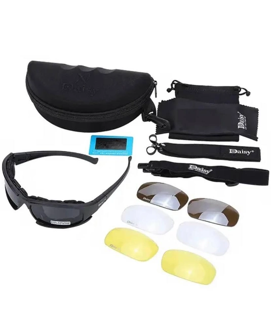 Тактические защитные очки Daisy X7 со сменными линзами - изображение 1