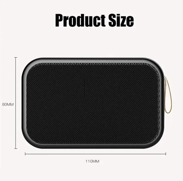 Колонка мини портативная Bluetooth с поддержкой microSD со встроенным аккумулятором, Синий - изображение 10