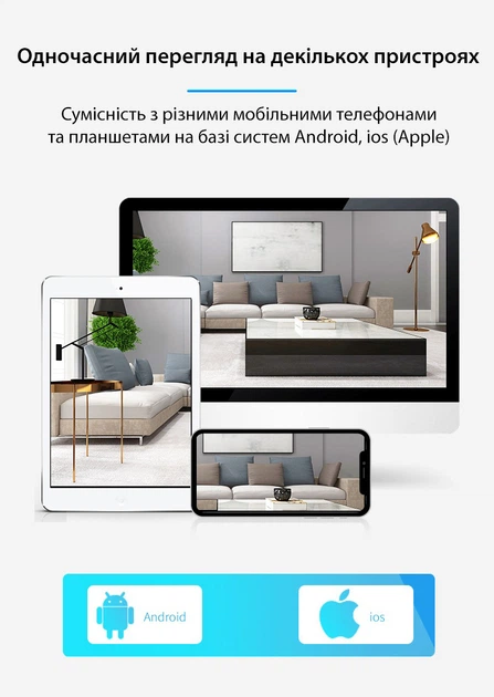 Радионяня видеоняня IP-камера HD 1280*720 WiFi с датчиком движения двухсторонняя связь Axacam V380 - изображение 6