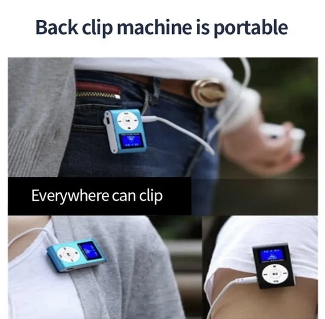 Портативний міні MP3-плеєр з дисплеєм та роз'ємом під MicroSD, Чорний - Фото 10 Портативний міні MP3-плеєр з дисплеєм та роз'ємом під MicroSD, Чорний - зображення 10