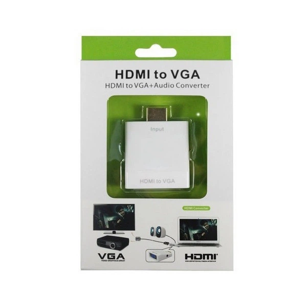 Переходник HDMI M-VGA F Kingda B00230 с аудио интерфейсом micro USB белый RTL - Фото 4 Переходник HDMI M-VGA F Kingda B00230 с аудио интерфейсом micro USB белый RTL - изображение 4