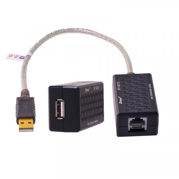Кабель-удлинитель активный USB AM-AF Dtech DT-5015 до 60 м USB 2.0 по витой паре RJ 45 - Фото 3 Кабель-удлинитель активный USB AM-AF Dtech DT-5015 до 60 м USB 2.0 по витой паре RJ 45 - изображение 3